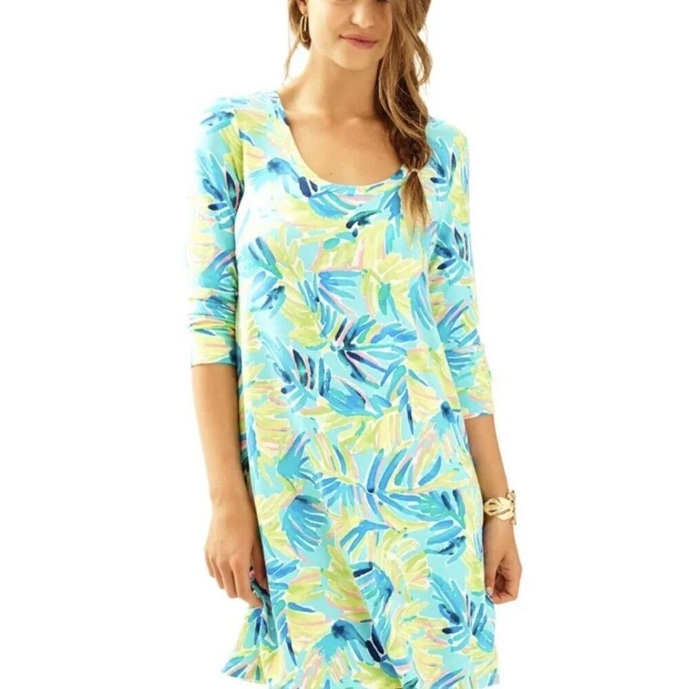 Lilly Pulitzer Devon Dress Women's Size Medium Multi-Colored Serenity Now